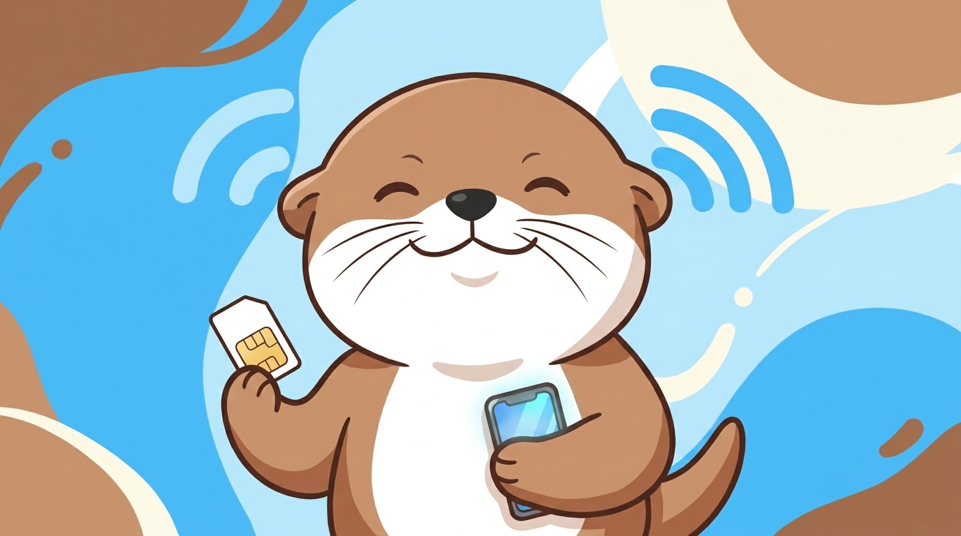 手持 SIM 卡和智能手机