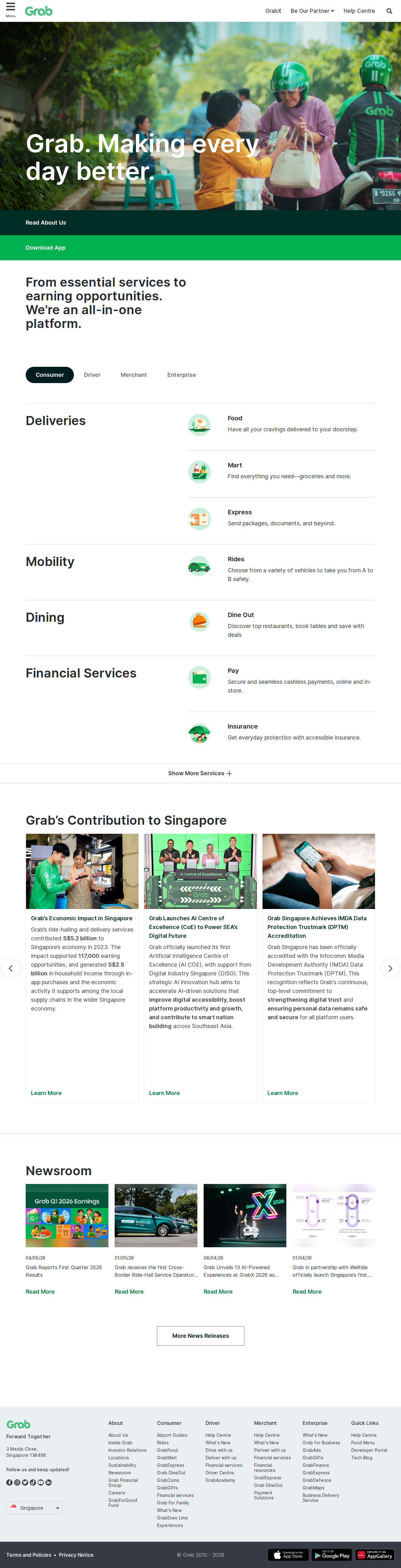 Grab 新加坡官网（电脑版）