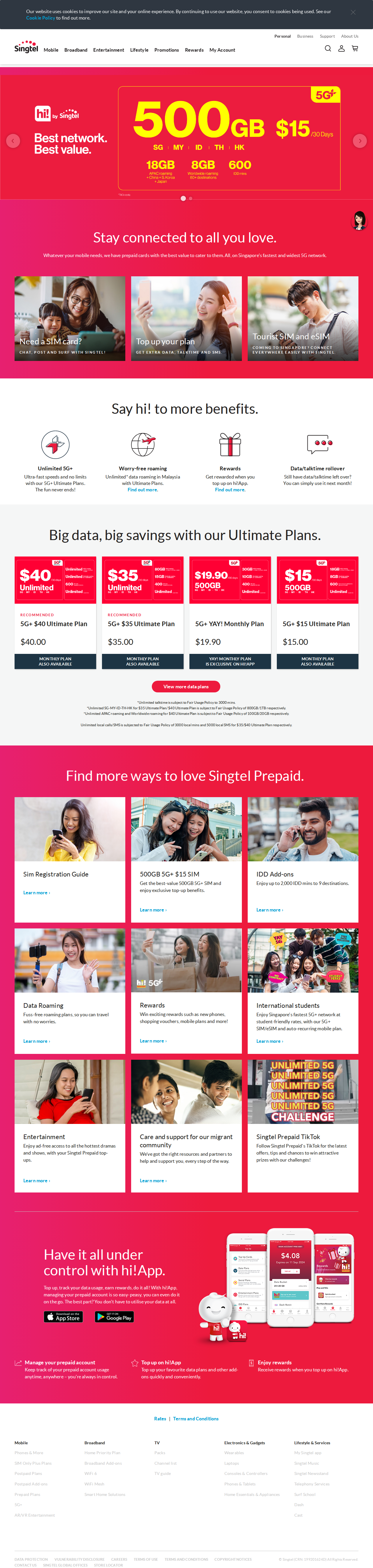 Singtel Prepaid Plans（电脑版）