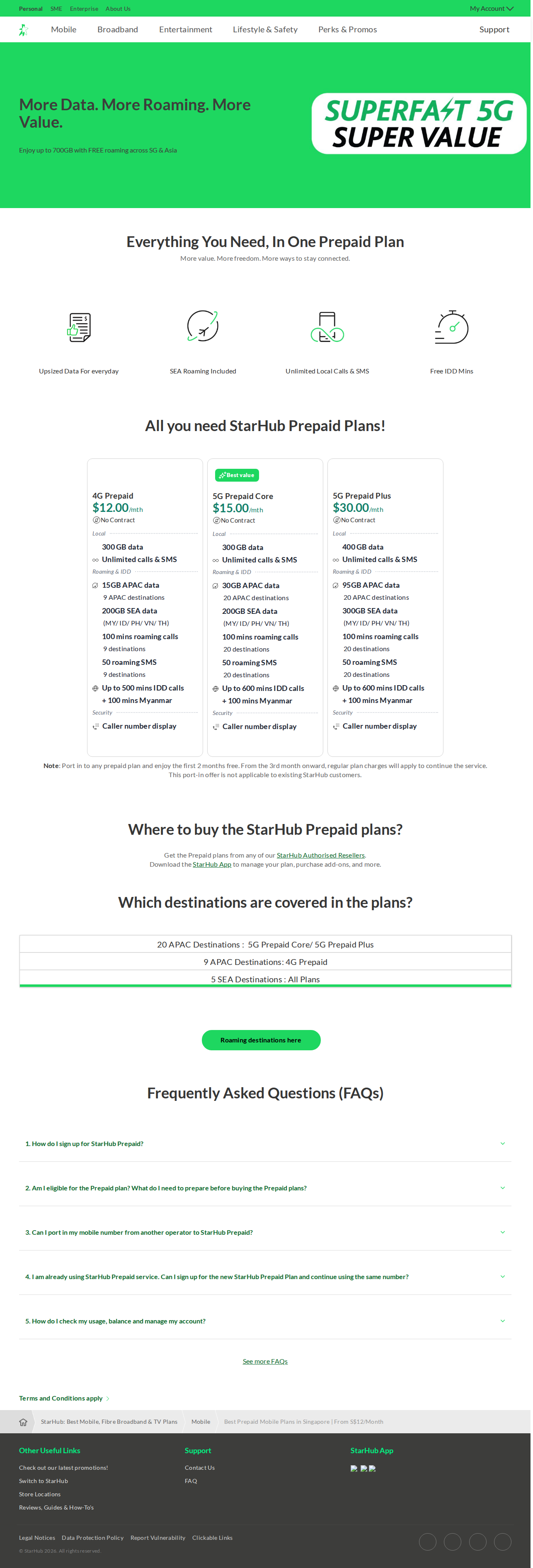 StarHub Prepaid Plans（电脑版）